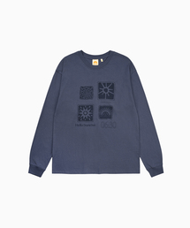 Sun Stamp L/S Tシャツ_VTG ネイビー