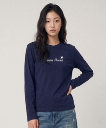 アナラブル スター クロップド長袖Tシャツ (VLS232) ネイビー