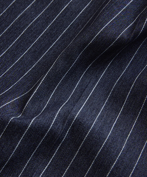FREAK'S STORE(フリークスストア)の「ワイドストレートシルエット 1タック ストライプ スラックス(スラックス・メンズ・ネイビー/ブラック・LARGE/MEDIUM/SMALL)」の16枚目の写真