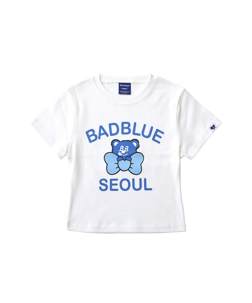 BadBlue(バッドブルー)の「BadBear Seoul Slim Tee White(Tシャツ/カットソー・レディース・その他・FREE)」の1枚目の写真