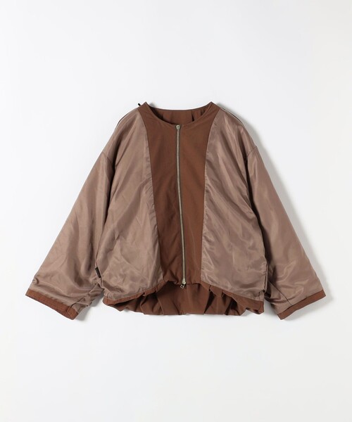 quaranciel(カランシエル)の「〈吸湿発熱/洗濯機可能〉GRANDWARM ノーカラー バルーン ギャザー ブルゾン(ブルゾン・レディース・ブラック/ブラウン/ナチュラル・ONE SIZE)」の15枚目の写真