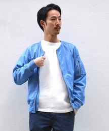 SHIPS JET BLUE | SHIPS JET BLUE(シップス ジェットブルー): 【MA-1型】 ノーカラー デニムシャツ■(シャツ/ブラウス)