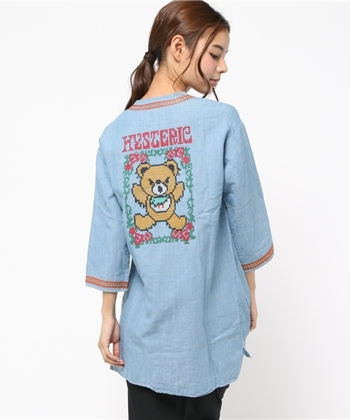 HYSTERIC GLAMOUR（ヒステリックグラマー）の「BEAR DREAM刺繍 七分袖 