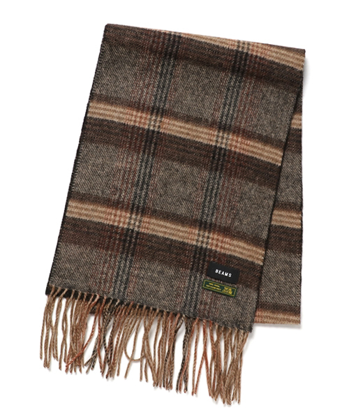 BEAMS（ビームス）の「BEAMS / グレンチェック リバーシブル マフラー 16FW（マフラー・メンズ・ネイビー/ブラウン/チャコールグレー・ONE SIZE）」の17枚目の写真