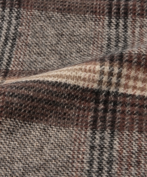 BEAMS（ビームス）の「BEAMS / グレンチェック リバーシブル マフラー 16FW（マフラー・メンズ・ネイビー/ブラウン/チャコールグレー・ONE SIZE）」の14枚目の写真