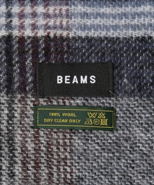 BEAMS（ビームス）の「BEAMS / グレンチェック リバーシブル マフラー 16FW（マフラー・メンズ・ネイビー/ブラウン/チャコールグレー・ONE SIZE）」の6枚目の写真