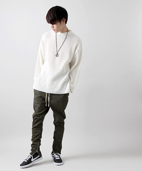 WEGO(ウィゴー)の「WEGO/サルエルジップスキニーパンツ(その他パンツ・メンズ・カーキ/ブラック・LARGE/MEDIUM)」の13枚目の写真