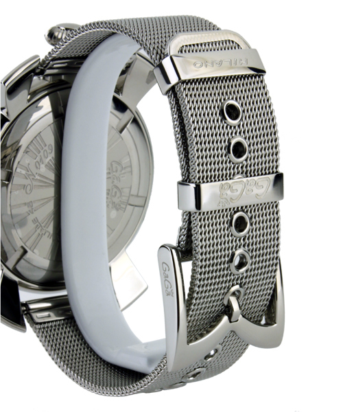 BRILLA per il gusto（ブリッラペルイルグースト）の「GaGa MILANO / MANUALE SLIM STEEL 5080-3（アナログ腕時計・メンズ・シルバー・ONE SIZE）」の4枚目の写真