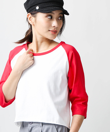 WEGO/クロップドラグランTシャツ