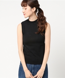 KOBE LETTUCE | ワードローブの必須ITEM！ノースリーブシンプルハイネックニットトップス/レディースセーター/サマーニット/ベスト/神戸レタス[C2200](ニット/セーター)