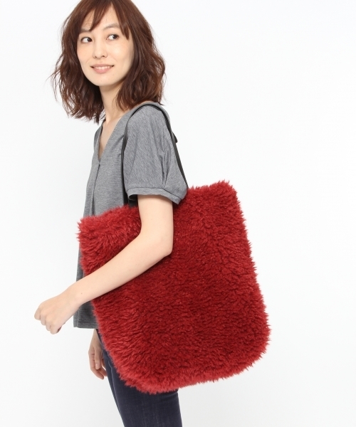 LAKOLE（ラコレ）の「エコラムファートートバッグ / LAKOLE（トートバッグ・レディース・オフホワイト/ブラック/アッシュグレー/ボルドー・フリー）」の4枚目の写真