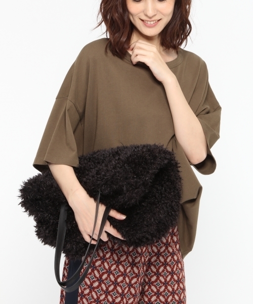 LAKOLE（ラコレ）の「エコラムファートートバッグ / LAKOLE（トートバッグ・レディース・オフホワイト/ブラック/アッシュグレー/ボルドー・フリー）」の3枚目の写真