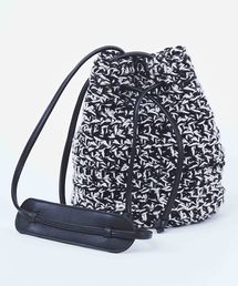 【LAUGOA】編み上げミニ巾着ショルダー　Cle　0174-30008