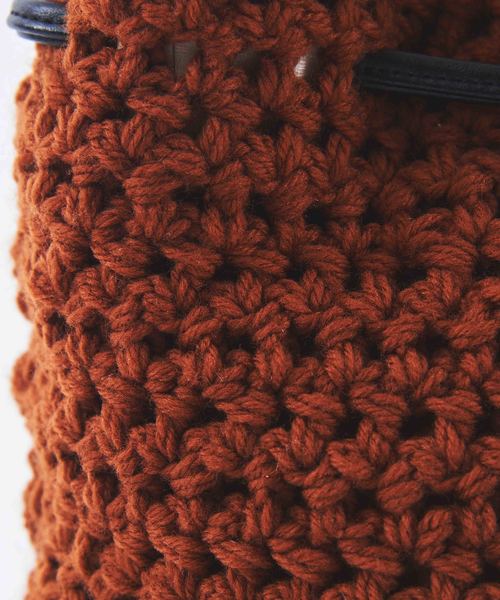 STUDIOUS（ステュディオス）の「【LAUGOA】編み上げミニ巾着ショルダー　Cle　0174-30008（ショルダーバッグ・レディース・ブラック/ブラウン/ワインレッド/カーキ・FREE）」の8枚目の写真