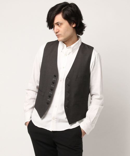 THE SUIT COMPANY（ザ・スーツカンパニー）の「＜FORMAL＞『CERIMONIA』リバーシブルジレ（ベスト・メンズ・チャコールグレー・L/LL/M/S/SS）」の5枚目の写真