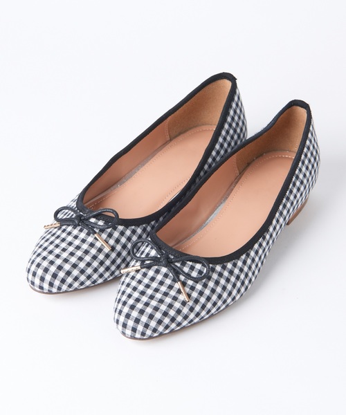 natural couture（ナチュラルクチュール）の「ギンガムバレエシューズ（バレエシューズ・レディース・チェック・M/L）」の3枚目の写真