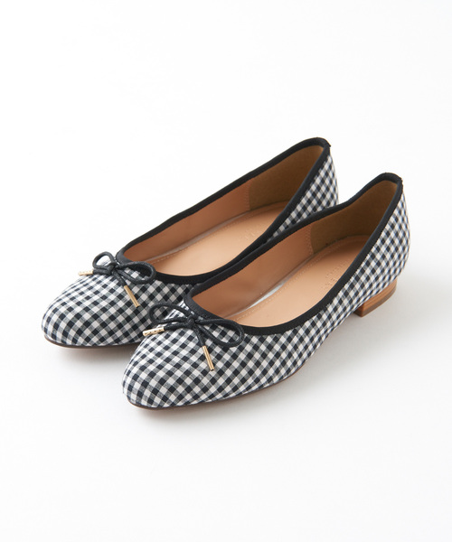 natural couture（ナチュラルクチュール）の「ギンガムバレエシューズ（バレエシューズ・レディース・チェック・M/L）」の4枚目の写真