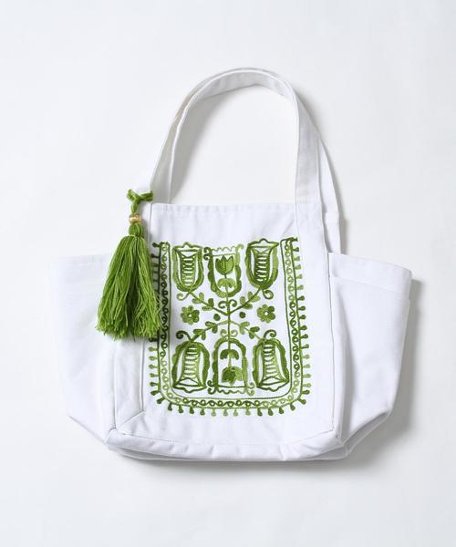 coen（コーエン）の「【Market】エンブロイダリー刺繍トートバッグ（トートバッグ・レディース・ダークグレー/グリーン/レッド・FREE）」の13枚目の写真