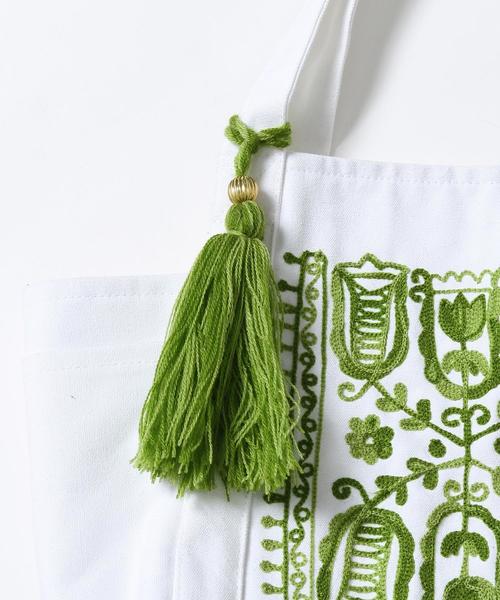 coen（コーエン）の「【Market】エンブロイダリー刺繍トートバッグ（トートバッグ・レディース・ダークグレー/グリーン/レッド・FREE）」の9枚目の写真