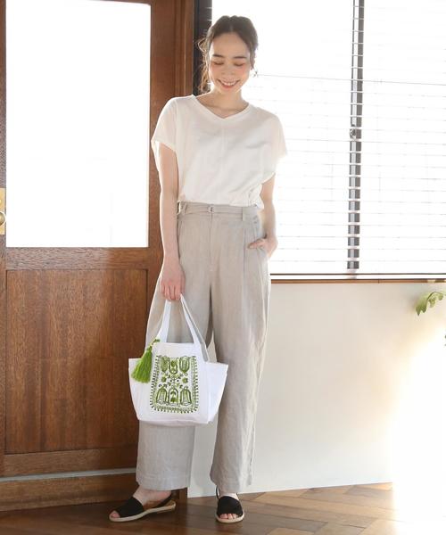 coen（コーエン）の「【Market】エンブロイダリー刺繍トートバッグ（トートバッグ・レディース・ダークグレー/グリーン/レッド・FREE）」の11枚目の写真