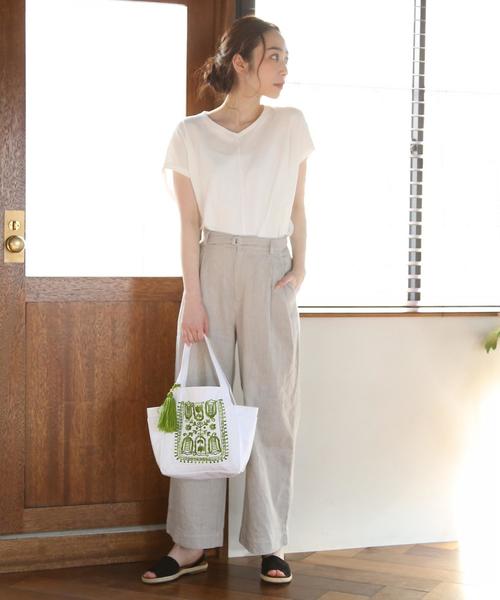 coen（コーエン）の「【Market】エンブロイダリー刺繍トートバッグ（トートバッグ・レディース・ダークグレー/グリーン/レッド・FREE）」の12枚目の写真