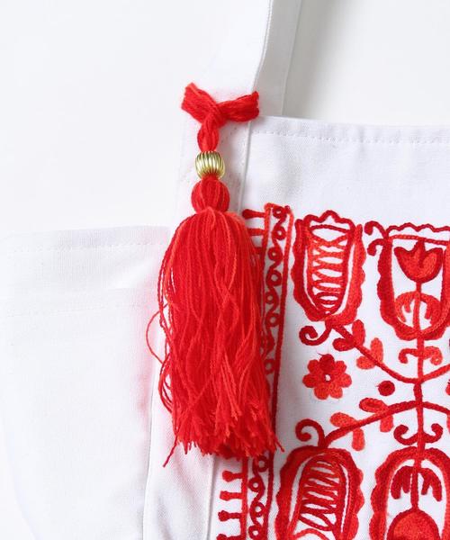 coen（コーエン）の「【Market】エンブロイダリー刺繍トートバッグ（トートバッグ・レディース・ダークグレー/グリーン/レッド・FREE）」の6枚目の写真