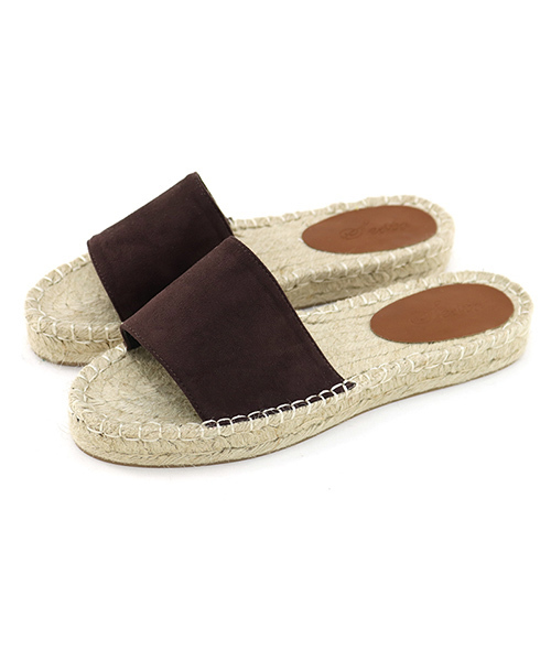 SESTO（セスト）の「ジュートソールのスリッパスライドサンダル（サンダル・レディース・ダークブラウン/シルバー/チェック/ブラック/グリーン/パープル・37/36/39/38）」の12枚目の写真