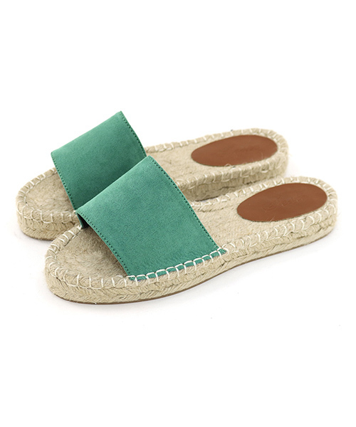 SESTO（セスト）の「ジュートソールのスリッパスライドサンダル（サンダル・レディース・ダークブラウン/シルバー/チェック/ブラック/グリーン/パープル・37/36/39/38）」の13枚目の写真