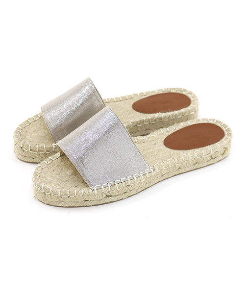 SESTO（セスト）の「ジュートソールのスリッパスライドサンダル（サンダル・レディース・ダークブラウン/シルバー/チェック/ブラック/グリーン/パープル・37/36/39/38）」の15枚目の写真