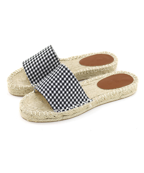 SESTO（セスト）の「ジュートソールのスリッパスライドサンダル（サンダル・レディース・ダークブラウン/シルバー/チェック/ブラック/グリーン/パープル・37/36/39/38）」の16枚目の写真