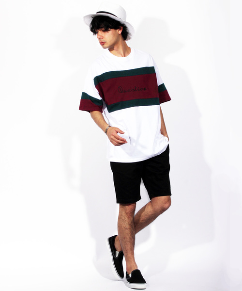 ８(eight)（エイト）の「ロゴ 切替 半袖Tシャツ ビッグTシャツ（Tシャツ/カットソー・メンズ・ホワイト/ブラック/ネイビー・LARGE/MEDIUM）」の15枚目の写真