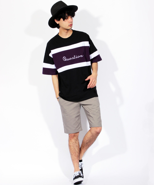 ８(eight)（エイト）の「ロゴ 切替 半袖Tシャツ ビッグTシャツ（Tシャツ/カットソー・メンズ・ホワイト/ブラック/ネイビー・LARGE/MEDIUM）」の16枚目の写真