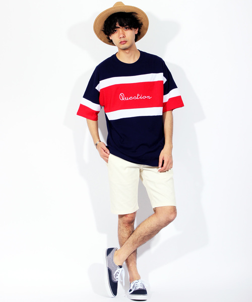 ８(eight)（エイト）の「ロゴ 切替 半袖Tシャツ ビッグTシャツ（Tシャツ/カットソー・メンズ・ホワイト/ブラック/ネイビー・LARGE/MEDIUM）」の17枚目の写真