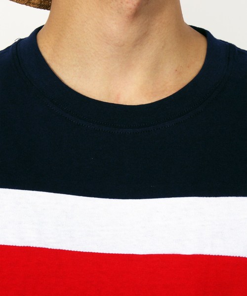 ８(eight)（エイト）の「ロゴ 切替 半袖Tシャツ ビッグTシャツ（Tシャツ/カットソー・メンズ・ホワイト/ブラック/ネイビー・LARGE/MEDIUM）」の21枚目の写真