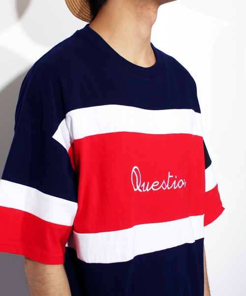 ８(eight)（エイト）の「ロゴ 切替 半袖Tシャツ ビッグTシャツ（Tシャツ/カットソー・メンズ・ホワイト/ブラック/ネイビー・LARGE/MEDIUM）」の22枚目の写真