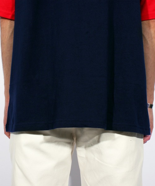 ８(eight)（エイト）の「ロゴ 切替 半袖Tシャツ ビッグTシャツ（Tシャツ/カットソー・メンズ・ホワイト/ブラック/ネイビー・LARGE/MEDIUM）」の10枚目の写真