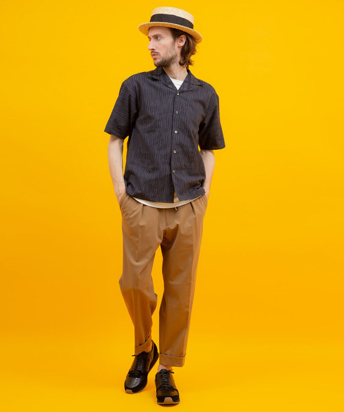 UNITED TOKYO（ユナイテッドトウキョウ）の「アンクルジャージーワイドテーパードスラックス（その他パンツ・メンズ・ネイビー/ブラウン・1/2/3）」の9枚目の写真