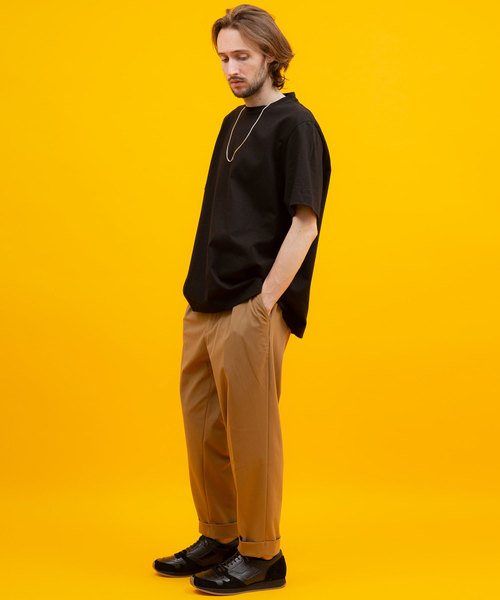 UNITED TOKYO（ユナイテッドトウキョウ）の「アンクルジャージーワイドテーパードスラックス（その他パンツ・メンズ・ネイビー/ブラウン・1/2/3）」の10枚目の写真