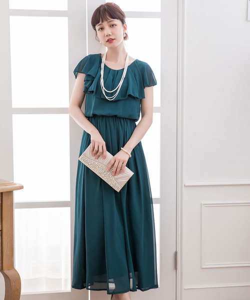DRESS STAR(ドレス スター)の「シフォンマキシ丈ロングドレスパーティードレス(ドレス・レディース・ネイビー/ブラウン/グレー/グリーン/アイボリー・S/M/L/XL/XXL/XXXL)」の4枚目の写真