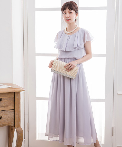 DRESS STAR(ドレス スター)の「シフォンマキシ丈ロングドレスパーティードレス(ドレス・レディース・ネイビー/ブラウン/グレー/グリーン/アイボリー・S/M/L/XL/XXL/XXXL)」の7枚目の写真