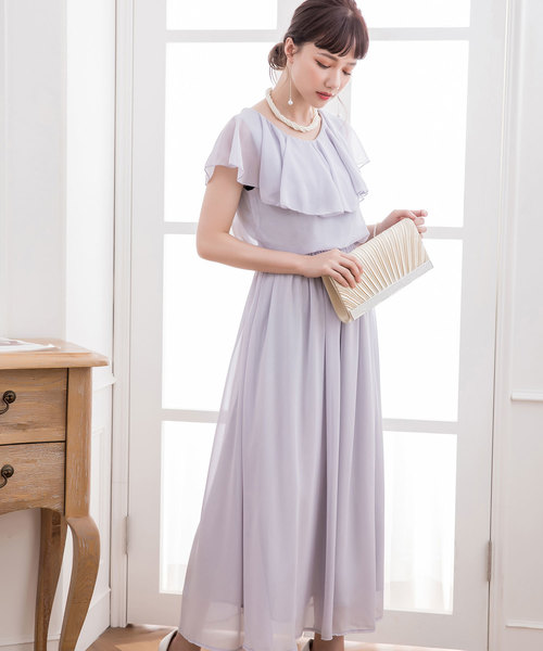 DRESS STAR(ドレス スター)の「シフォンマキシ丈ロングドレスパーティードレス(ドレス・レディース・ネイビー/ブラウン/グレー/グリーン/アイボリー・S/M/L/XL/XXL/XXXL)」の8枚目の写真