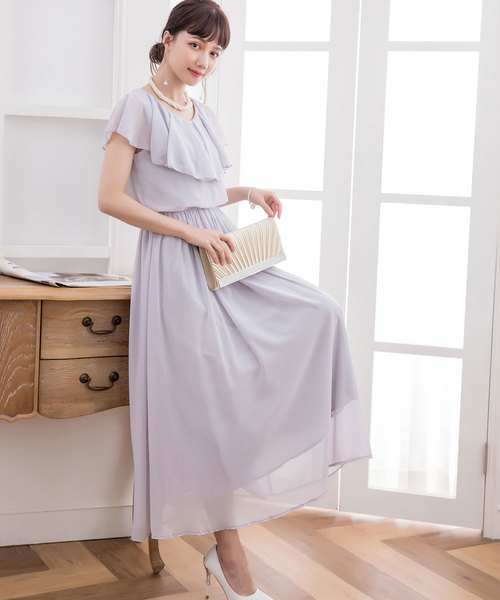 DRESS STAR(ドレス スター)の「シフォンマキシ丈ロングドレスパーティードレス(ドレス・レディース・ネイビー/ブラウン/グレー/グリーン/アイボリー・S/M/L/XL/XXL/XXXL)」の9枚目の写真