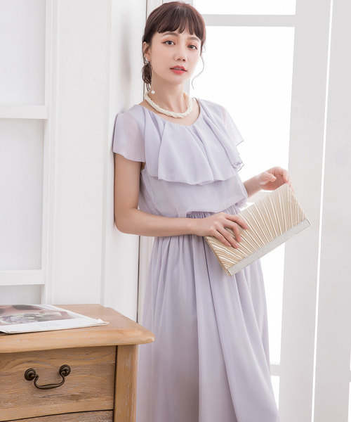 DRESS STAR(ドレス スター)の「シフォンマキシ丈ロングドレスパーティードレス(ドレス・レディース・ネイビー/ブラウン/グレー/グリーン/アイボリー・S/M/L/XL/XXL/XXXL)」の10枚目の写真