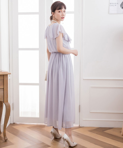 DRESS STAR(ドレス スター)の「シフォンマキシ丈ロングドレスパーティードレス(ドレス・レディース・ネイビー/ブラウン/グレー/グリーン/アイボリー・S/M/L/XL/XXL/XXXL)」の11枚目の写真