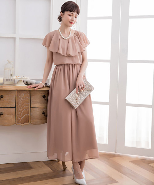 DRESS STAR(ドレス スター)の「シフォンマキシ丈ロングドレスパーティードレス(ドレス・レディース・ネイビー/ブラウン/グレー/グリーン/アイボリー・S/M/L/XL/XXL/XXXL)」の14枚目の写真