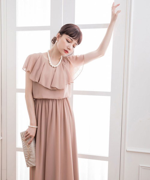 DRESS STAR(ドレス スター)の「シフォンマキシ丈ロングドレスパーティードレス(ドレス・レディース・ネイビー/ブラウン/グレー/グリーン/アイボリー・S/M/L/XL/XXL/XXXL)」の16枚目の写真