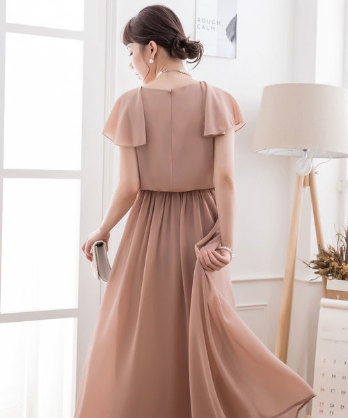 DRESS STAR(ドレス スター)の「シフォンマキシ丈ロングドレスパーティードレス(ドレス・レディース・ネイビー/ブラウン/グレー/グリーン/アイボリー・S/M/L/XL/XXL/XXXL)」の19枚目の写真