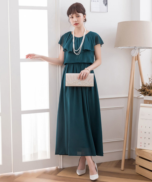 DRESS STAR(ドレス スター)の「シフォンマキシ丈ロングドレスパーティードレス(ドレス・レディース・ネイビー/ブラウン/グレー/グリーン/アイボリー・S/M/L/XL/XXL/XXXL)」の20枚目の写真