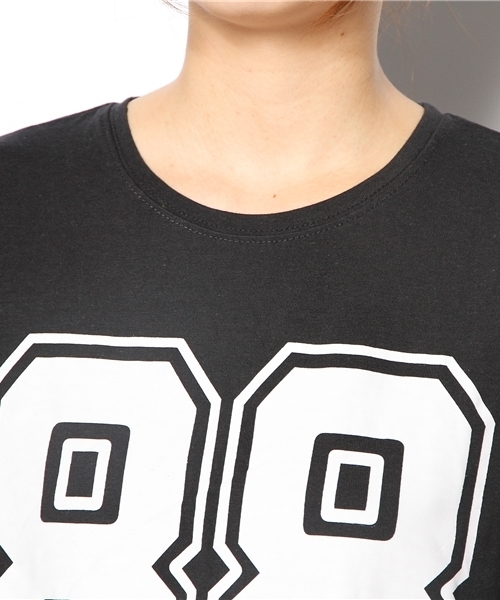 WEGO(ウィゴー)の「WEGO/ギャザーナンバリングTee(7)(Tシャツ/カットソー・レディース・ブラック/ホワイト/ネイビー・FREE)」の7枚目の写真