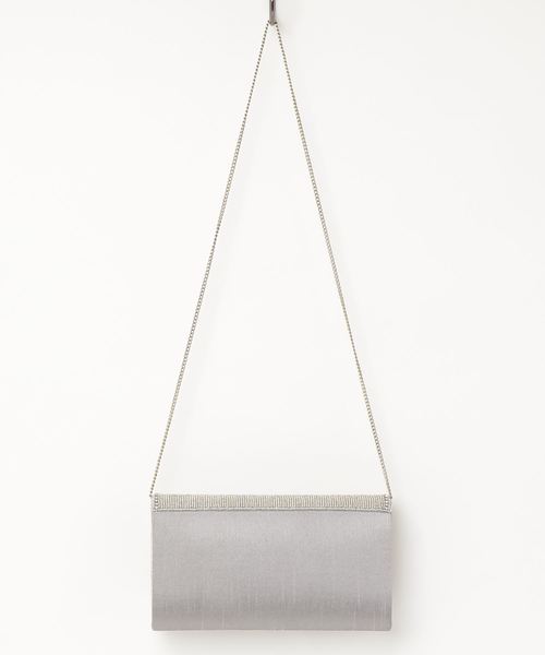 12Twelve Agenda(トゥエルブ アジェンダ)の「フラワーモチーフビーズ刺繍クラッチバッグ(クラッチバッグ・レディース・ブラック/シルバー/アイボリー/オフホワイト・FREE)」の7枚目の写真